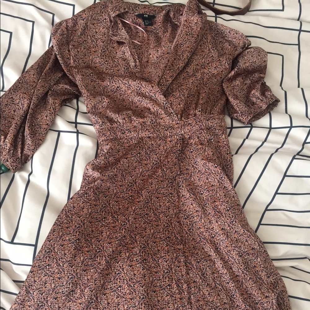 H&M Pink Floral Wrap Dress