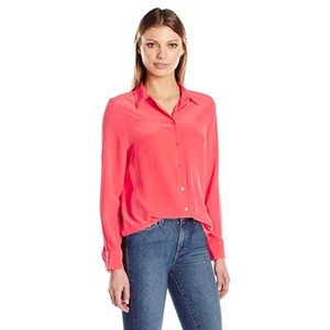 NWT Equipment Slim Signature Blouse Hibiscus S