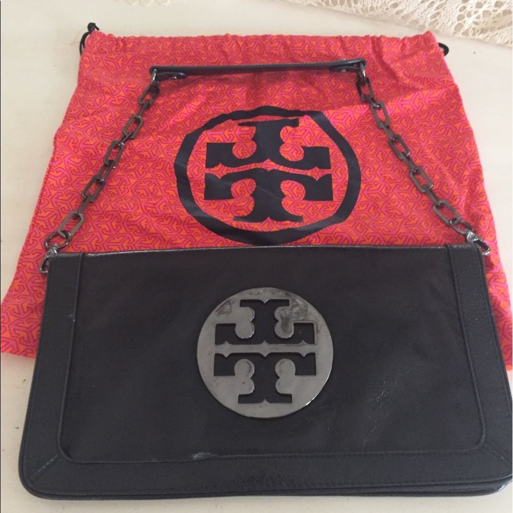 Tory Burch Leather Reva Clutch