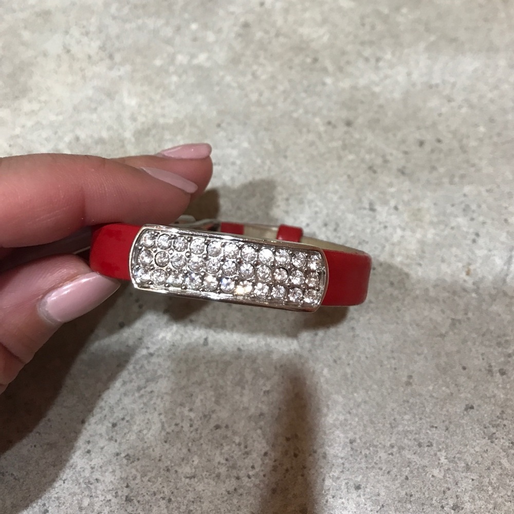 Swarovski crystal red and diamond bracelet