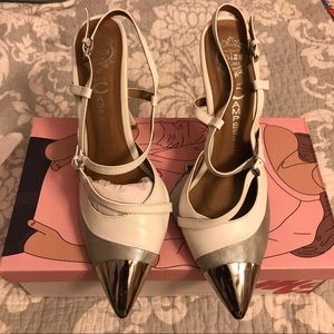 Jeffery Campbell White Strap Heels