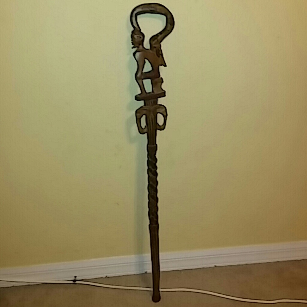 African Hand made cane.i put it up on my wall