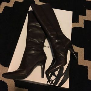 Nine West calf height leather boots