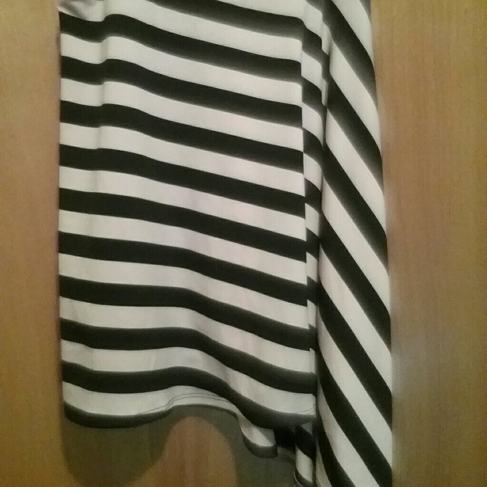 Rose and black asymmetrical skirt