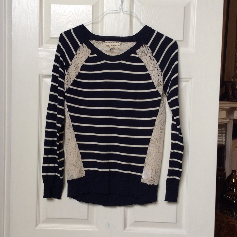 Navy and Cream sweater