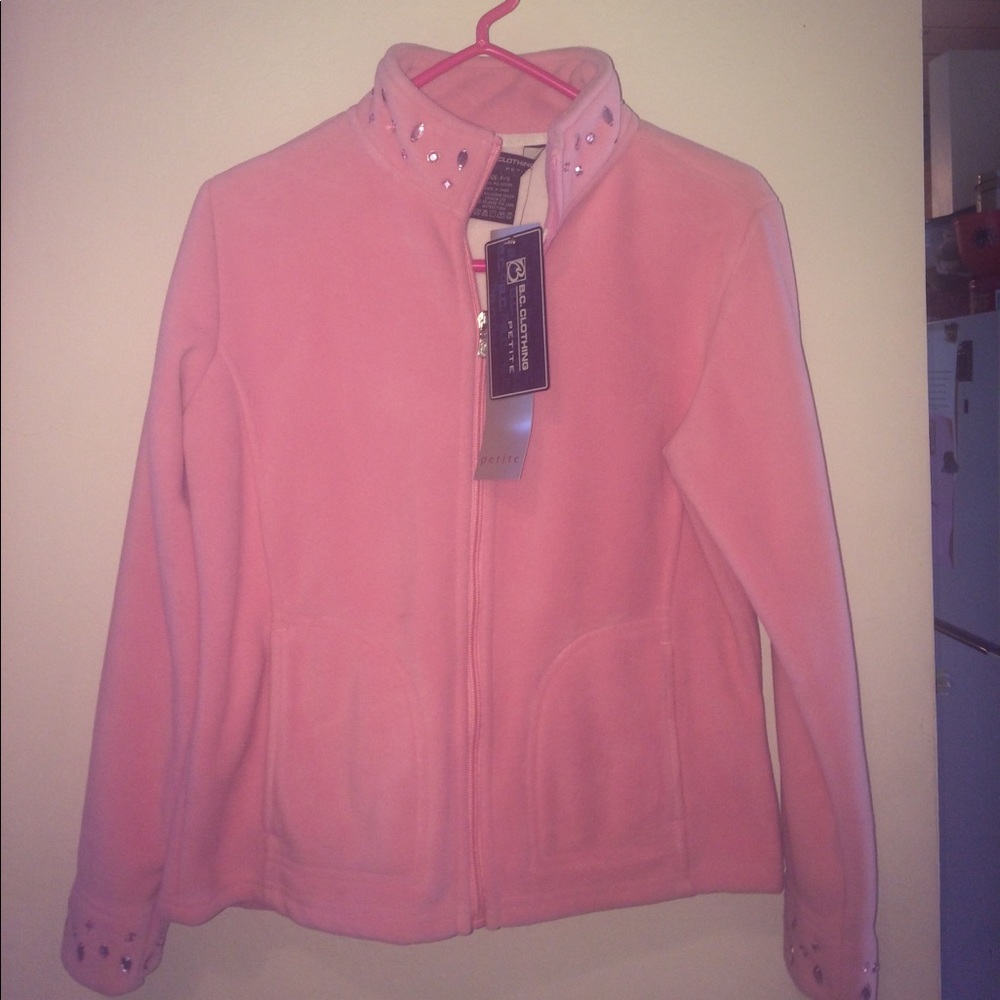 Super soft pink light fleece jacket