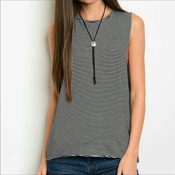 Tops - Striped Jersey Tank