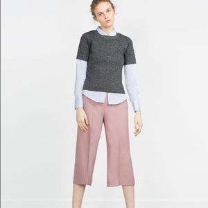 Zara Dusty Pink Culottes XS