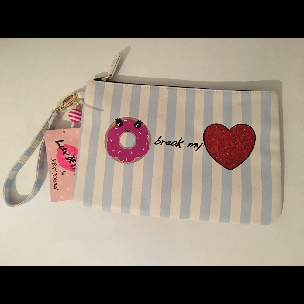 Betsey Johnson Donut Break My Heart Wristlet