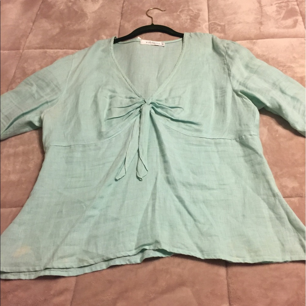 Cut loose linen top