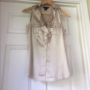 Sleeveless silk blouse