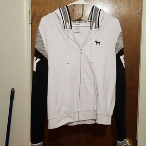 Pink victoria secret zip up hoodie