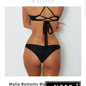 Fox Swimwear Malia Bikini Bottoms Slate Small