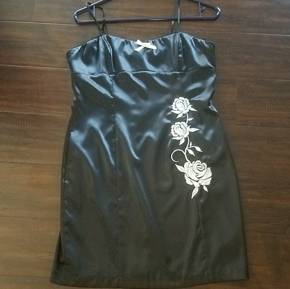Mini Back Satin Dress - Picture 1 of 2