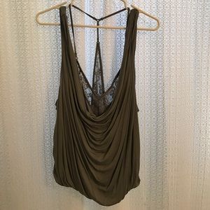 Free People Green/Grey Lace Razerback
