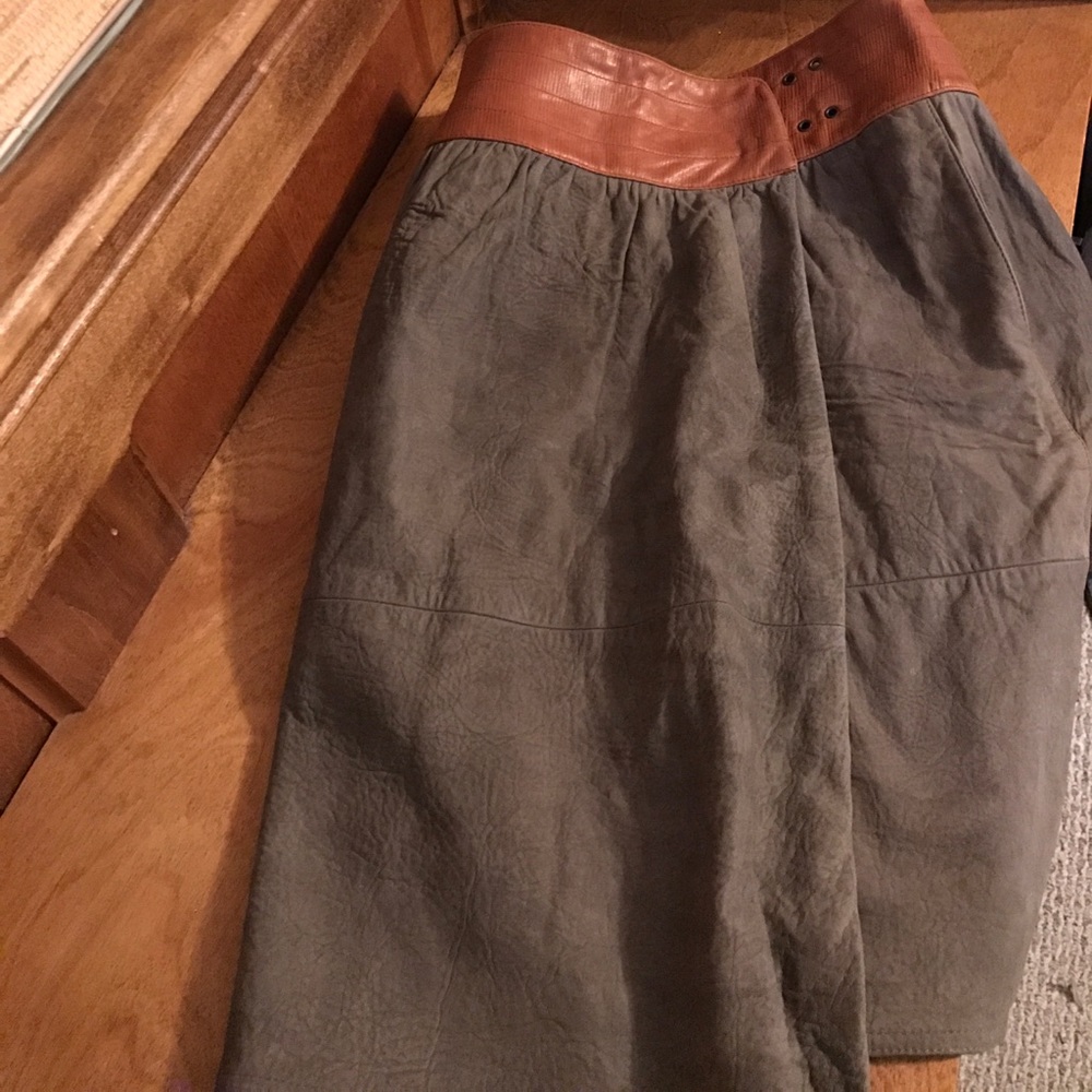 Leather Armani skirt