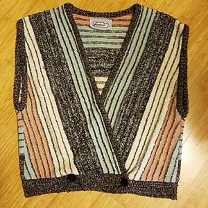 Multi-color Knit Sweater Vest