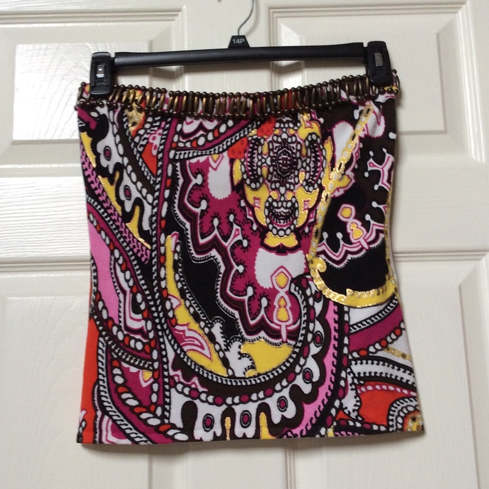Lady's multi colored tube top