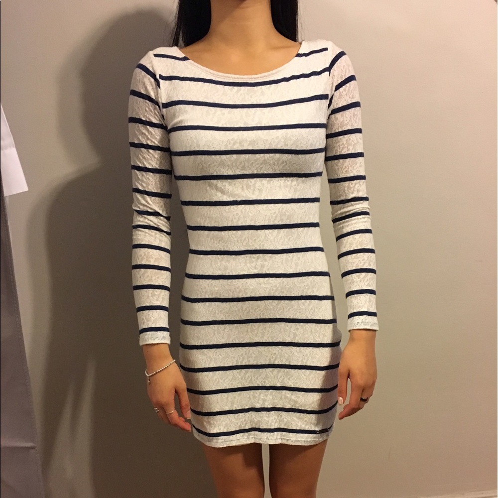 Abercrombie and Fitch lace striped bodycon dress