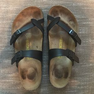 Birkenstock Mayari sandals, black leather 39