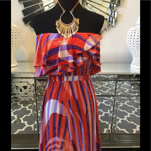 T Bags Strapless Maxi Dress - Picture 4 of 8