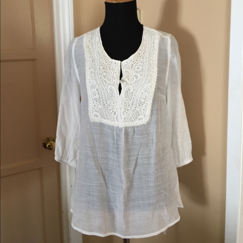 White Peasant Blouse, size S