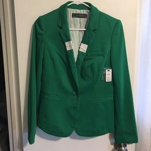 Kelly green piped blazer from the limited