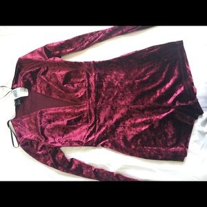 Red velvet romper.