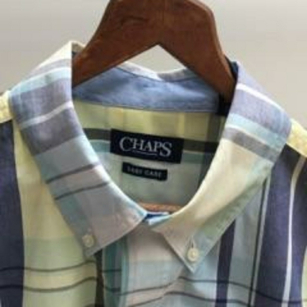 Chaps mens casual button front shirt