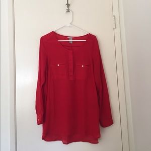 H&M - Red Blouse - Size 12
