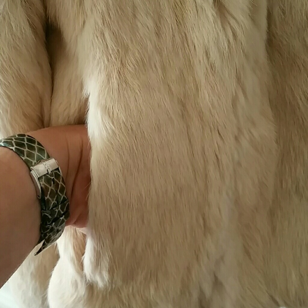 City Chic Rabbit Fur Jacket - Picture 2 of 8