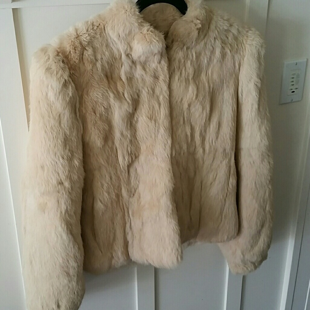 City Chic Rabbit Fur Jacket - Picture 4 of 8