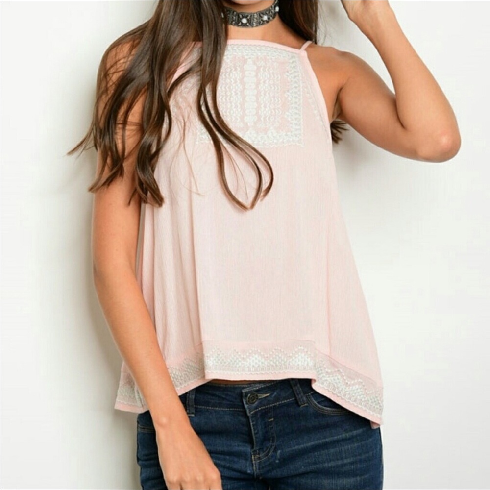 Embroidered Fly Away Tank