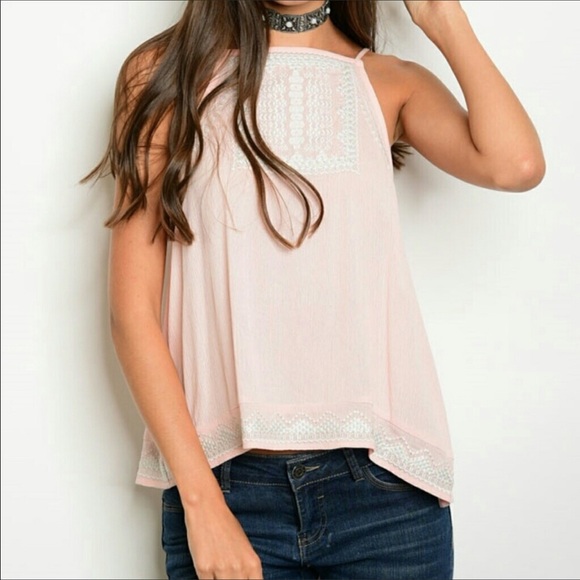 Tops - Embroidered Fly Away Tank