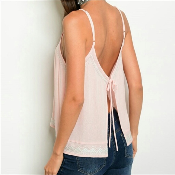 Embroidered Fly Away Tank - Picture 2 of 3