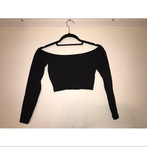American Apparel off the shoulder crop top