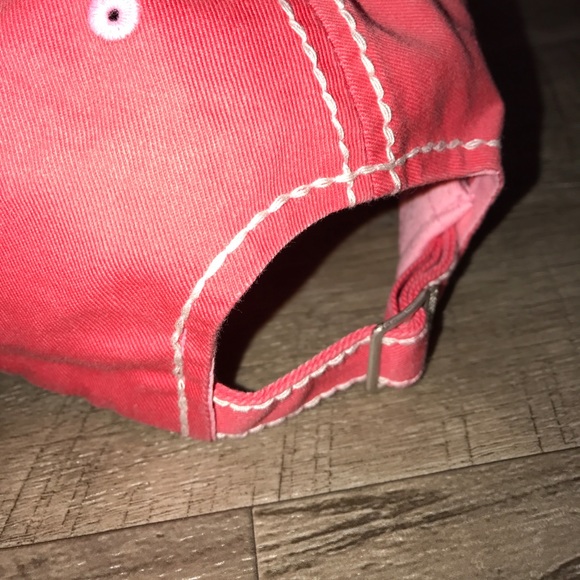 Pink red Happy Camper vintage style baseball hat - Picture 5 of 5