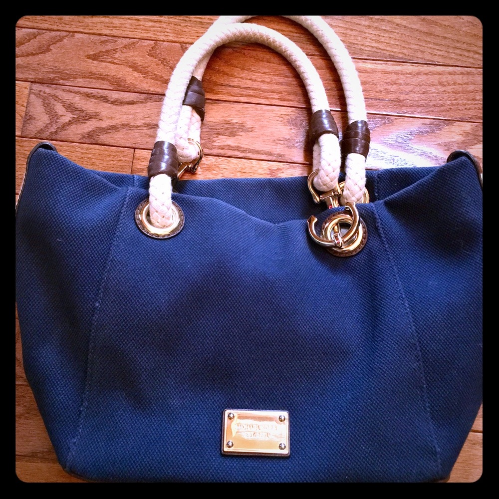 Michael Kors Marina Canvas Anchor tote Navy Blue