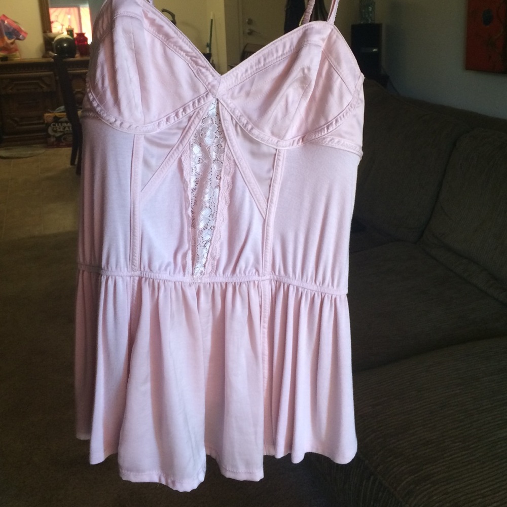 Pink lace top