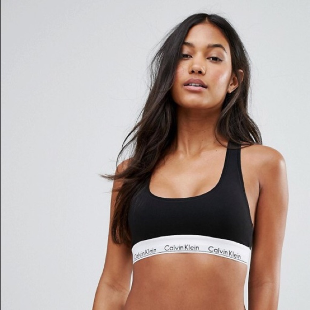 Black Calvin Klein sports bra
