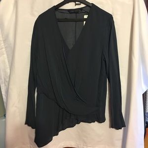 BRAND NEW ZARA Dark Bluish Grey shirt