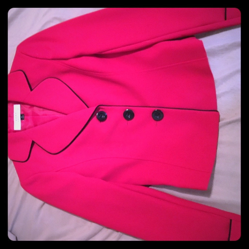 Tahari Red Blazer Size 2