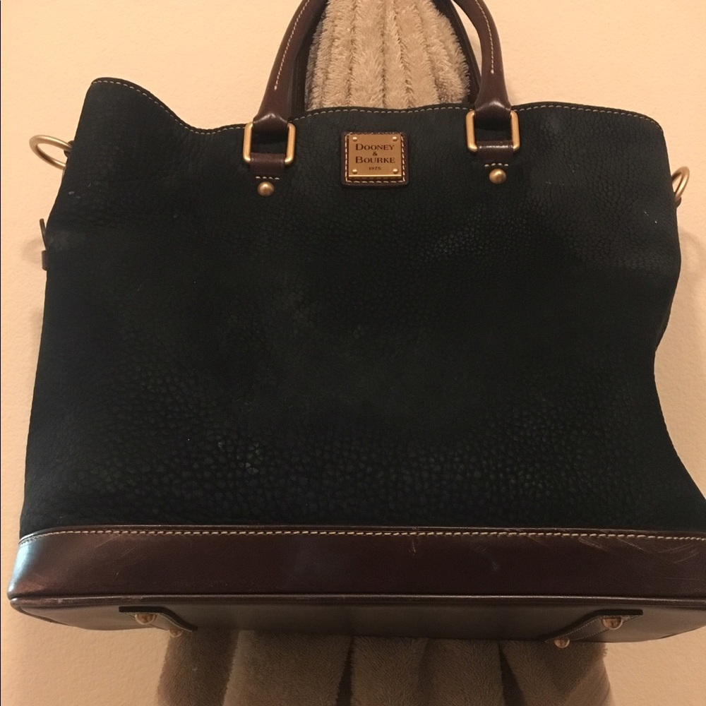 Black Suede Dooney and Bourke Purse - Picture 4 of 7