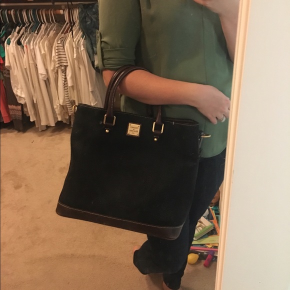Black Suede Dooney and Bourke Purse - Picture 2 of 7