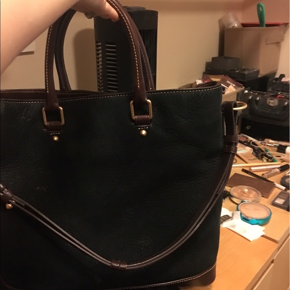 Black Suede Dooney and Bourke Purse - Picture 3 of 7