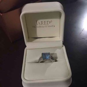 Aquamarine sterling silver stamped 925 & 14K gold