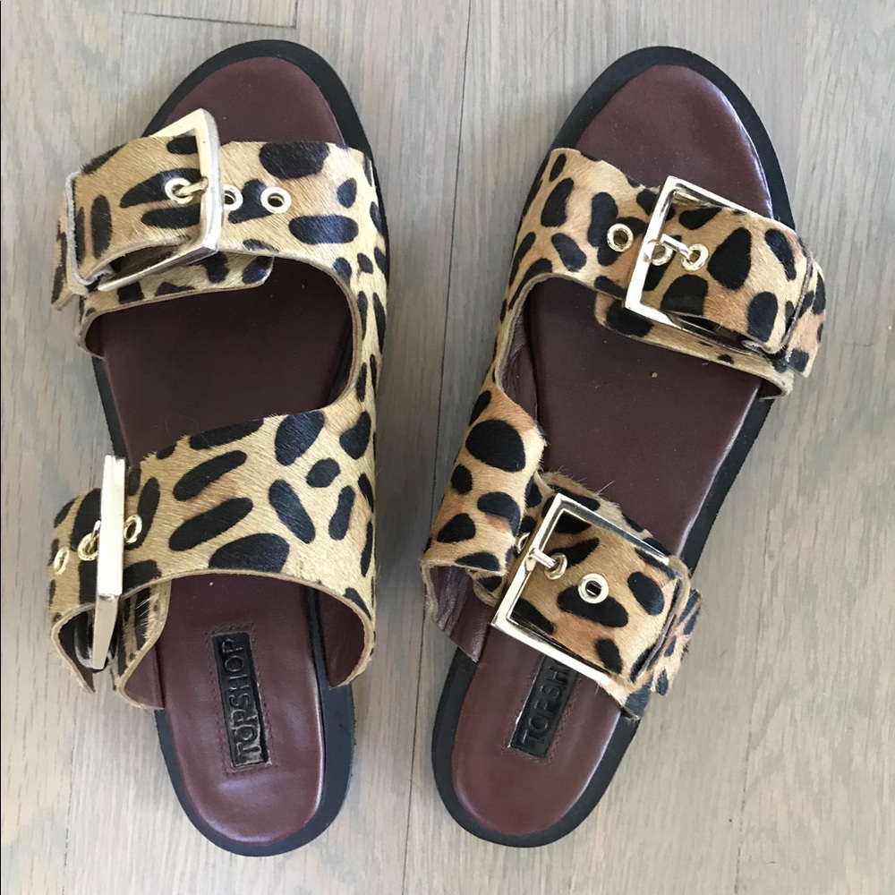 Topshop Leopard Slides