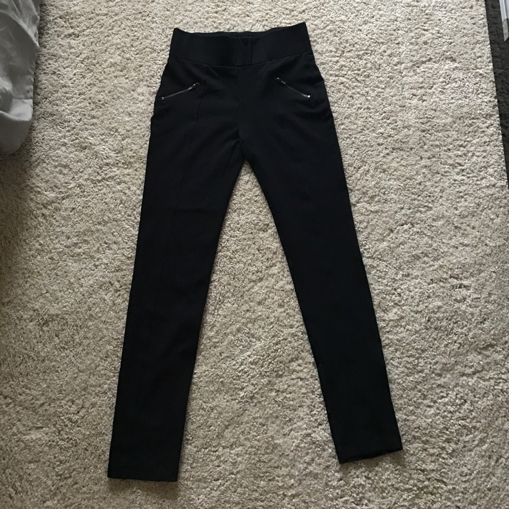 Black stretch pants