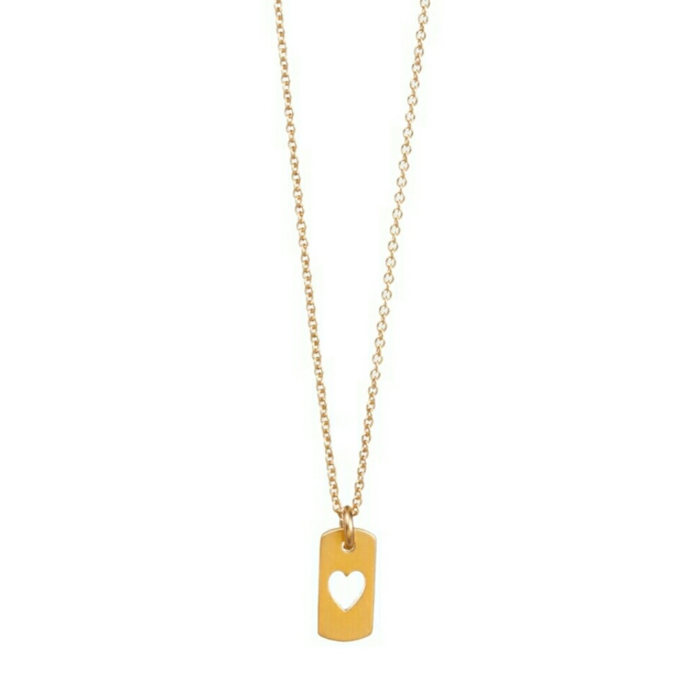 3 Heart Tag Gold Dipped Bridesmaid Necklaces - Picture 7 of 10