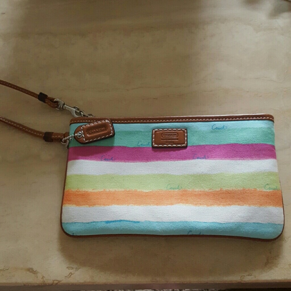 Summer coach wristlet